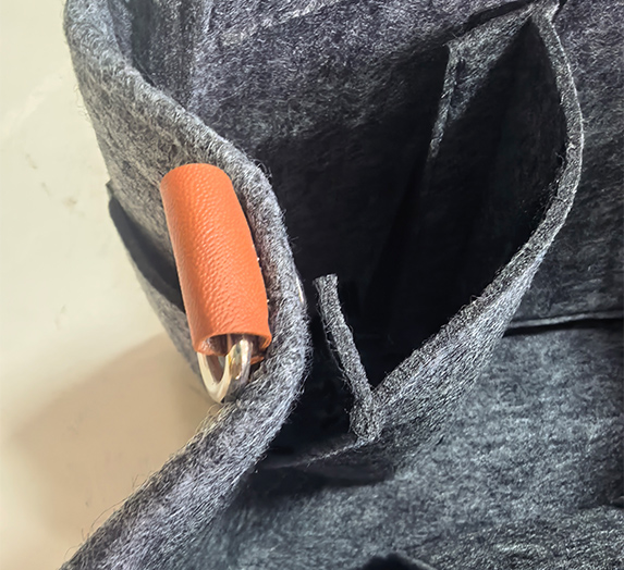 felt handbag
